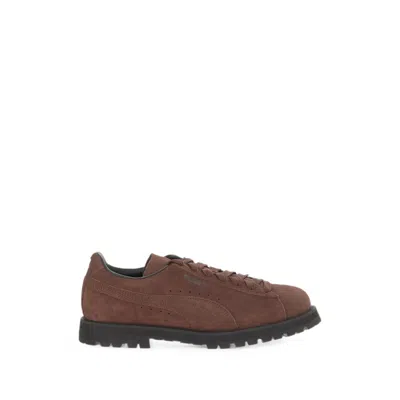 Puma Calf Suede Low-top Sneaker In Brown