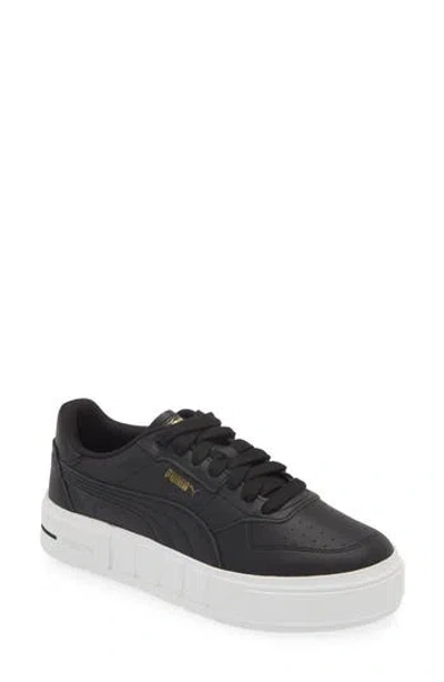 Puma Cali Court Leather Sneaker In  Black- White