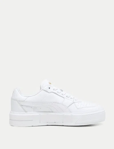 Puma Cali Court Leather Sneakers In White