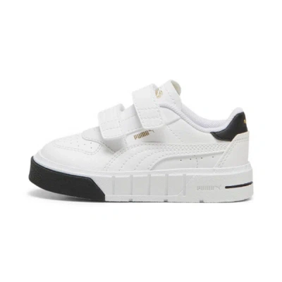 Puma Babies' Cali Court Leather Toddlers' Sneakers In White- Black