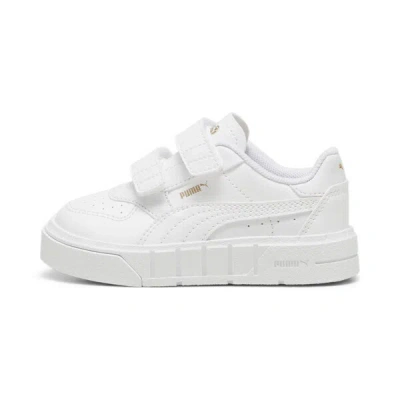 Puma Babies' Cali Court Leather Toddlers' Sneakers In White- Gold