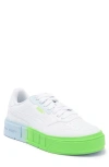 Puma Cali Court Platform Sneaker In  White/ Blue/ Green