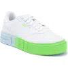 Puma Cali Court Platform Sneaker In  White/blue/green