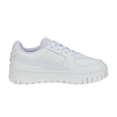 Pre-owned Puma Cali Dream Leather Jr 'triple White'