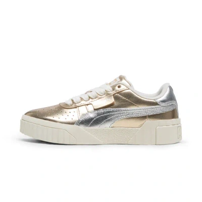 Puma Cali Mixed Metals Big Kids' Sneakers In Gold- Silver- Black