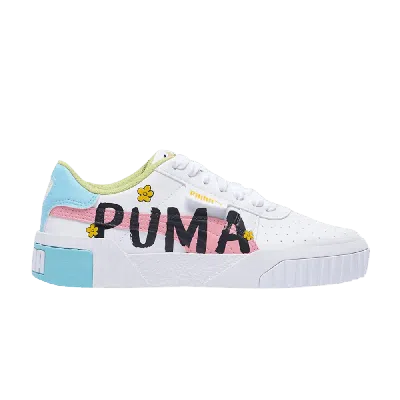 Pre-owned Puma Cali Novelty Jr 'flower' In White