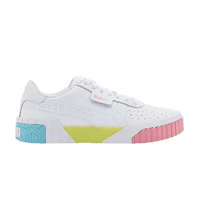 Pre-owned Puma Cali Platform Little Kid 'summer Splash - White'