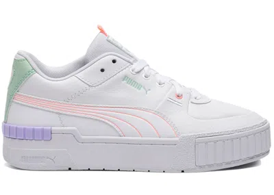 Pre-owned Puma Cali Sport Pastel Mix (women's) Sneakers In White/elektro Peach