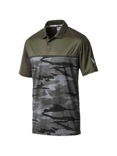 Puma Camouflage-pattern Polo Shirt In Green