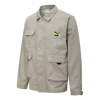 Puma Camping Mountain Cargo Jacket 'grey' In Gray