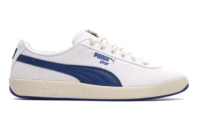 Pre-owned Puma Canvas Star Noah White Blue In  White/clyde Royal