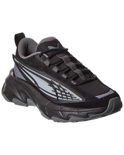 Puma Carbon Particle Jr Sneaker In Black