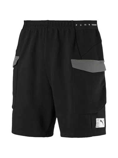 Puma Cargo-pocket Shorts In Black
