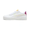 Puma Carina 2.0 Color Stitching Women's Sneakers In White-sun Stream-fizzy Yellow