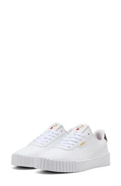 Puma Carina 3.0 Animal Flair Sneaker In White