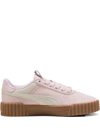 Puma Carina 3.0 Sd Perforated Sneakers In Pink