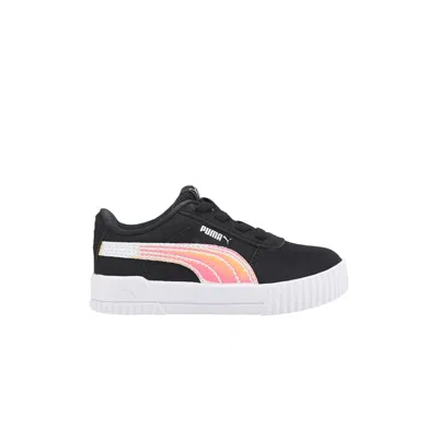 Pre-owned Puma Carina Holo Infant 'black Silver' | Infant Size 5