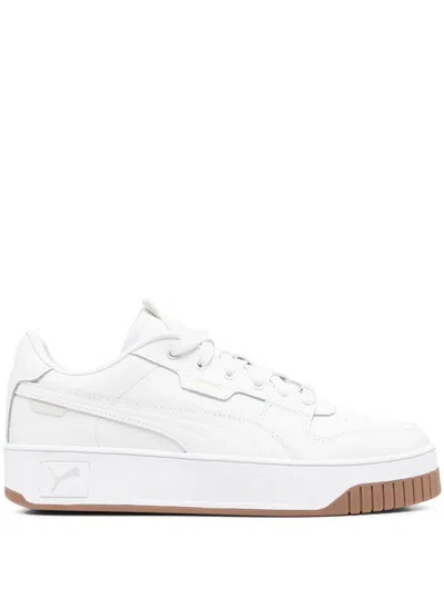 Puma Carina Sneakers In White- White- Gold