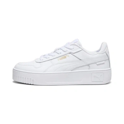 Puma Carina Street Big Kids' Sneakers In White- White- Gold