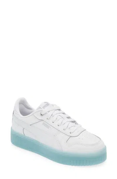 Puma Carina Street Iced Sneaker In  White- White