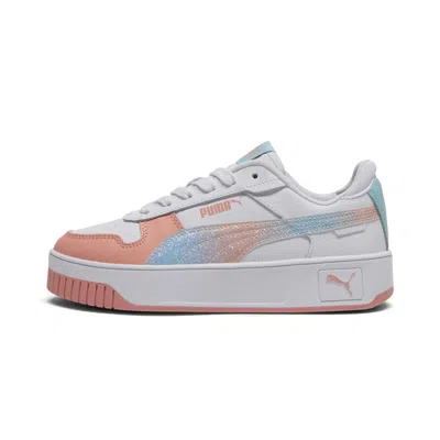 Puma Carina Street Sparkle Big Kids' Sneakers In White