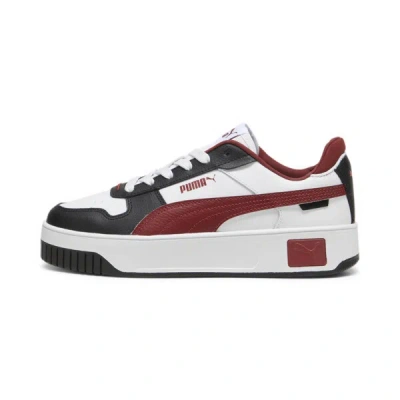 Puma Carina Street Women's Sneakers In White-intense Red- Black