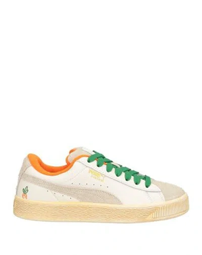 Puma Carrots Woman Sneakers Ivory Size 11 Cowhide In Multi