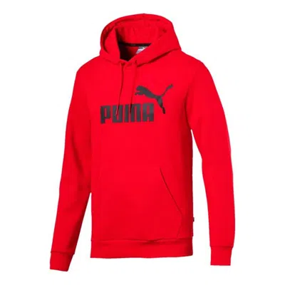 Puma Casual Drawstring Hooded Fleece Lined Stay Warm Printing Red