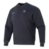 Puma Casual Logo Printed Sweater 'navy' In Blue