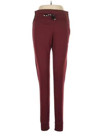 Pre-owned Puma Casual Pants In Burgundy