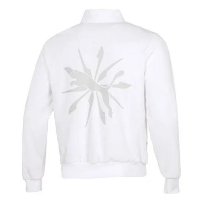 Puma Casual Pattern Loose Long Sleeves Jacket Couple Style White