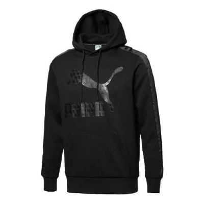 Puma Casual Printing Hooded Long Sleeves Black