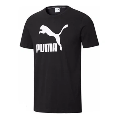PUMA PUMA CASUAL PRINTING ROUND NECK SHORT SLEEVE BLACK