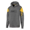 Puma Casual Sports Splicing Alphabet Printing Hooded Colorblock Long Sleeves Gray