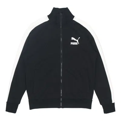 Puma Casual Sports Splicing Classic Stand Collar Jacket Black