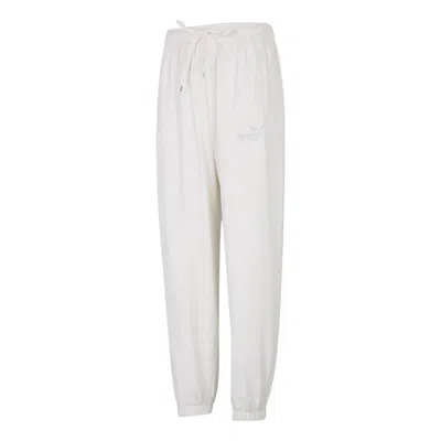 Puma Casual Track Pants 'white' In Gray
