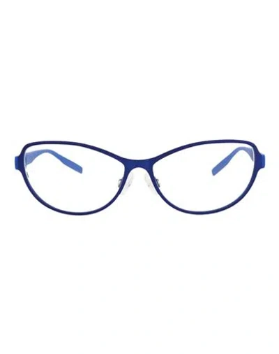 Puma Cat Eye-frame Metal Optical Frames Woman Eyeglass Frame Blue Size 57 Metal