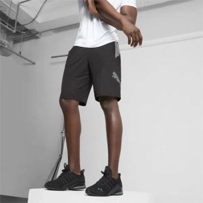 Puma Cat Men's Training Shorts In Black-cool Dark Gray
