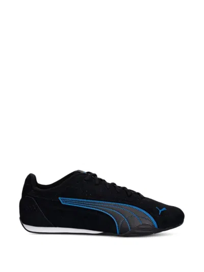 Puma Catch Lace-up Panelled Sneakers In Black