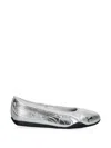Puma Catch Metallic Whisper Metallic-effect Ballet Flats In Gray