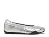 Puma Catch Metallic Whisper Metallic-effect Ballet Flats In Gray