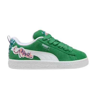 Pre-owned Puma Cats Club X Suede Xl Little Kid 'cat Badge' | Green | Kid's Size 3