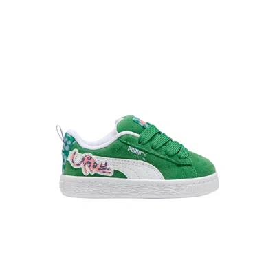 Pre-owned Puma Cats Club X Suede Xl Toddler 'cat Badge' | Green | Infant Size 6