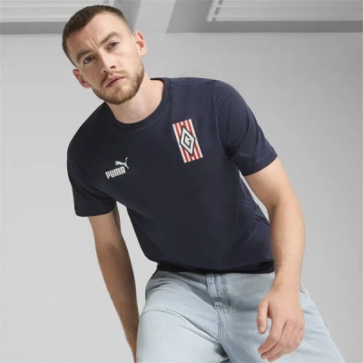 Puma C.d. Guadalajara Ftblculture Men's T-shirt In Navy- White