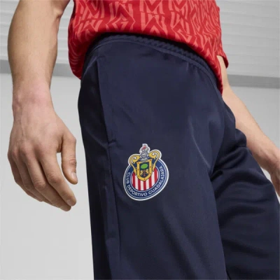Puma C.d. Guadalajara Ftblculture+ Men's Track Pants In Navy- Red