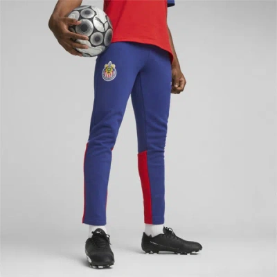 Puma C.d. Guadalajara Men's Soccer Pants In Elektro Blue- Red