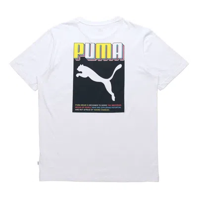 Puma Celebration Graphic Logo Short Sleeve Tee White