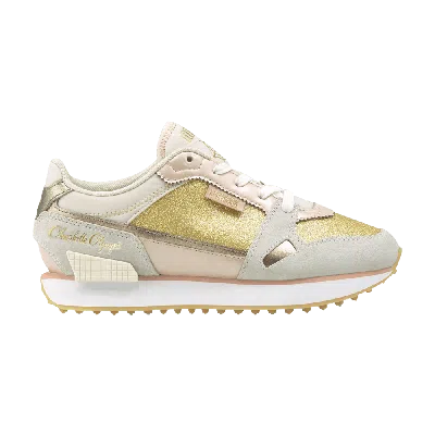 Pre-owned Puma Charlotte Olympia X Wmns Mile Rider 'gold Glitter' In White