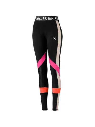 Puma Chase Colour-block Leggings In Black