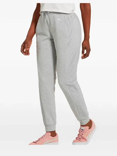Puma Chase Mesh-panel Track Pants In Gray